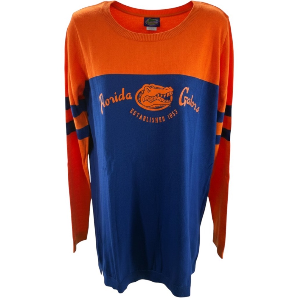 Emerson Street Florida Gators Sweater Tunic Blue Orange Womens Medium MSRP90 NEW